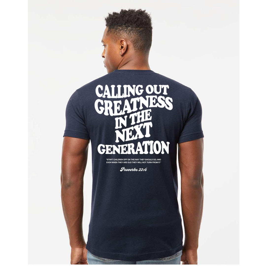 Calling out the greatness Navy Tee